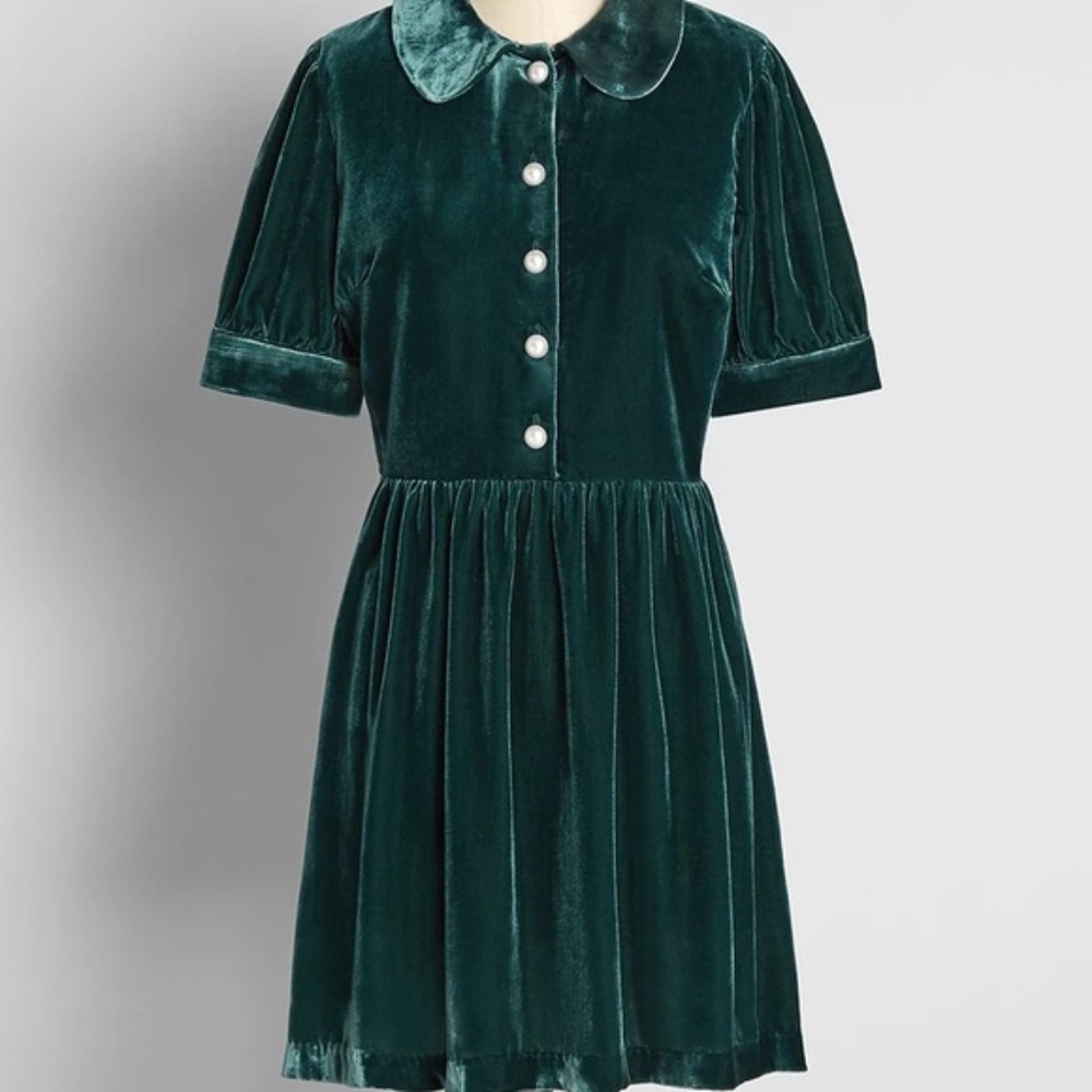 Modcloth Lavishly Laudable Velvet Mini Dress - NEW with tags - 8
